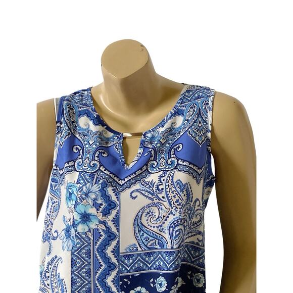SAMI & JO Womens Size Small Sleeveless Boho Tribal Keyhole Neck Shirt Top NWT - Picture 5 of 8